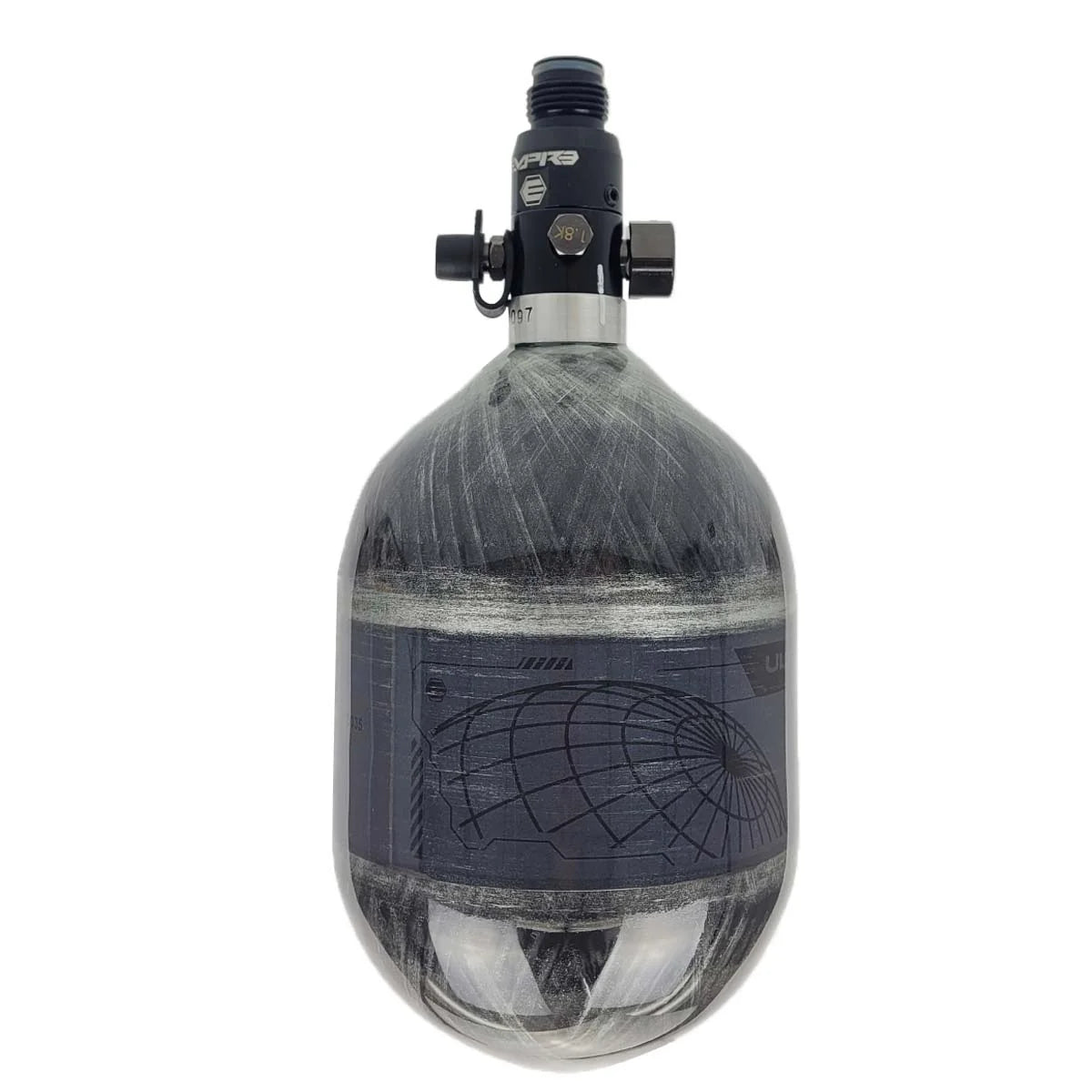 Empire Mega Lite Carbon Fiber Air Tank - Gray (48ci/4500psi)