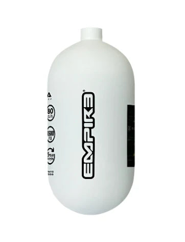 Empire Compressed Air Tank - White Ultra Light (80ci) BOTTLE ONLY, NO REG.