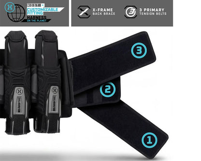 HK Army Eject-X Harness - Black (5+4)