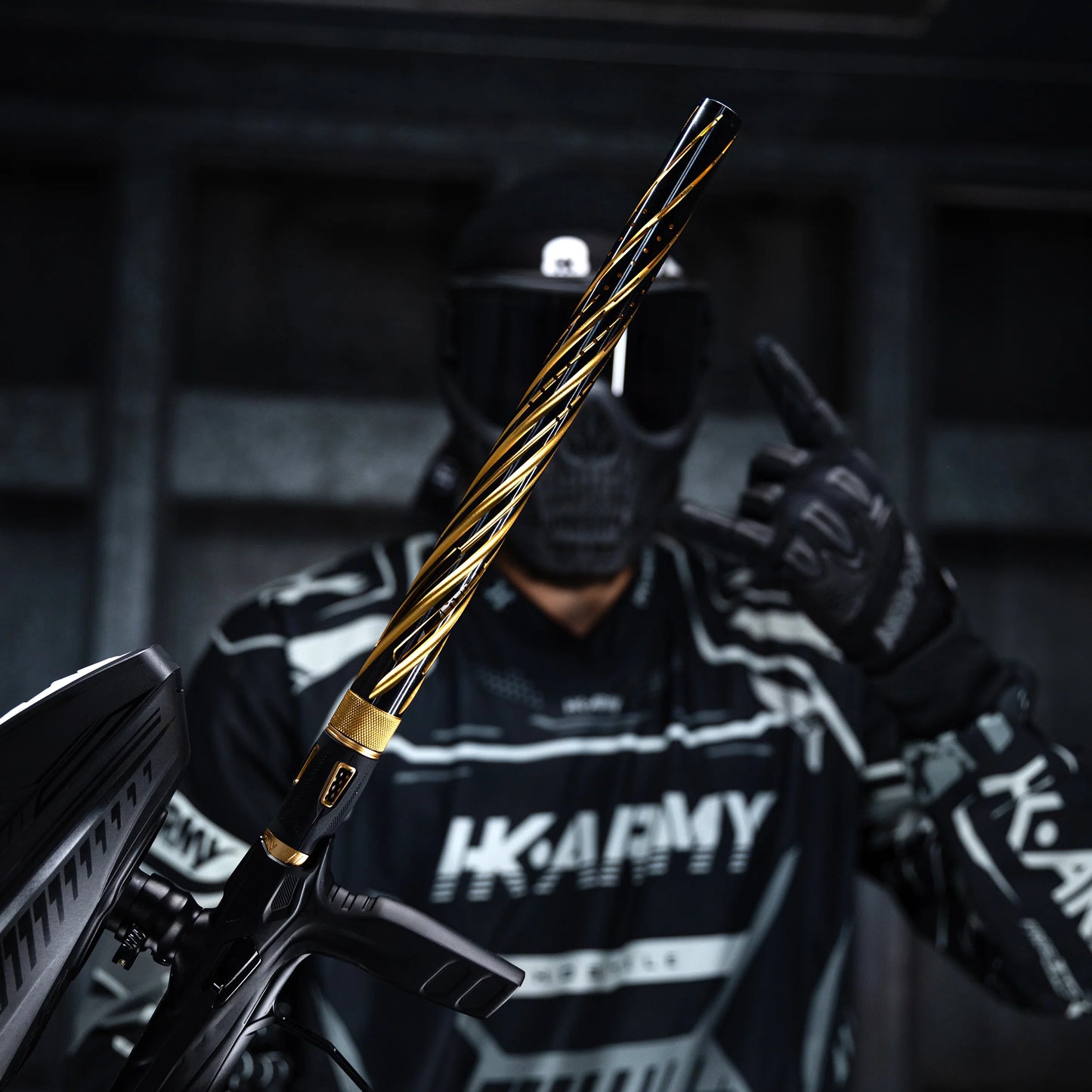 HK LAZR Elite Orbit Barrel Kit - Autococker Threads (Dust Gold /Colored Inserts)