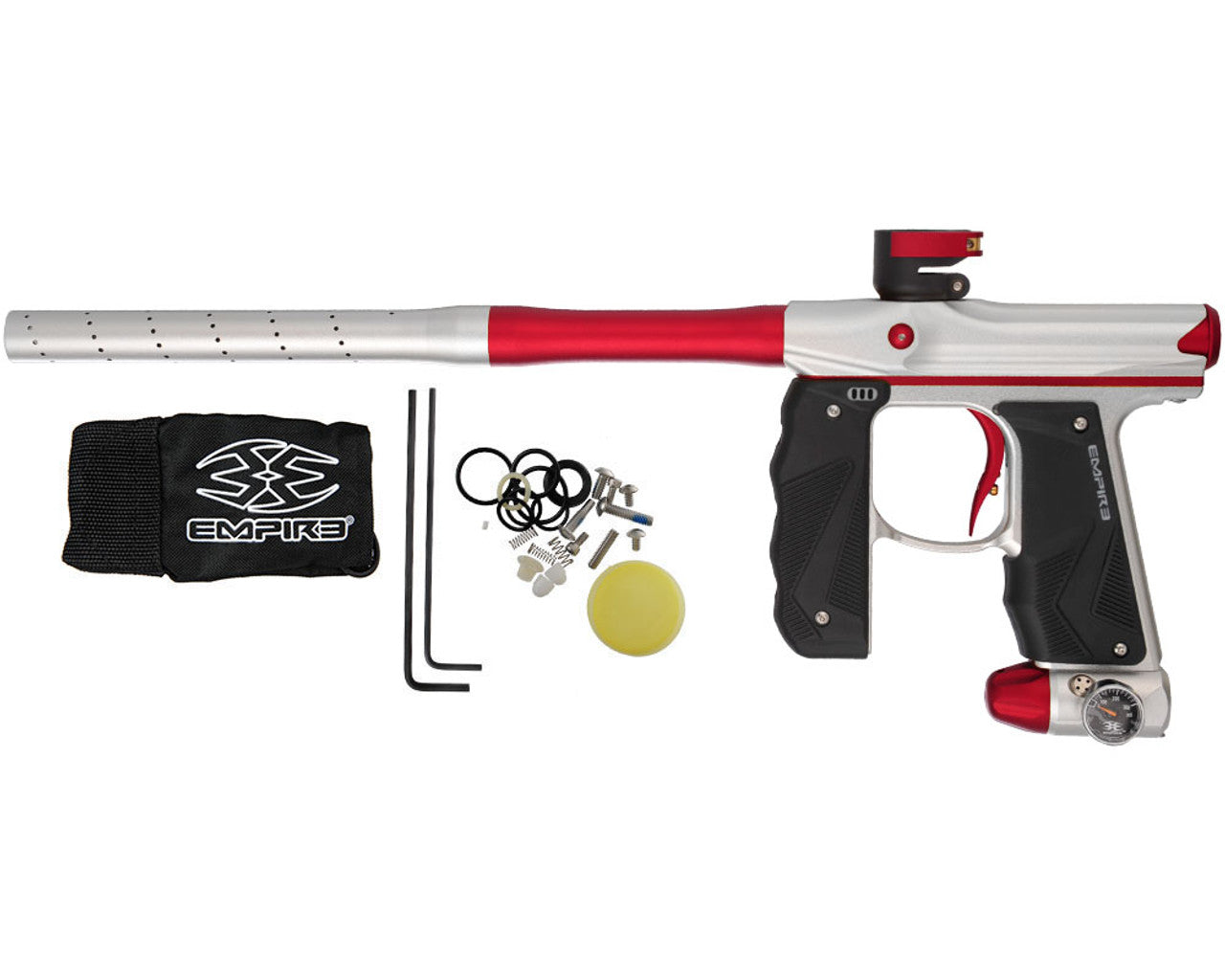 Empire Mini GS Paintball Gun - Dust Silver / Dust Red