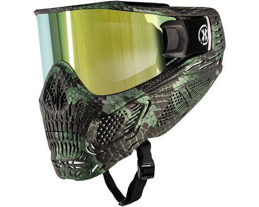 HK HSTL Skull Goggle - Snake Green (Gold Lens)