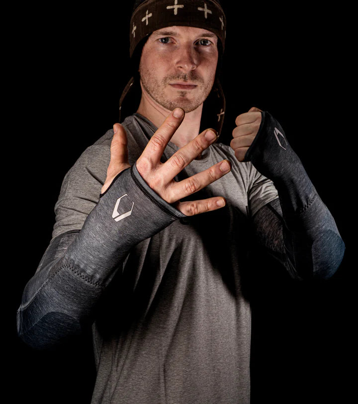 CRBN SC Elbow Sleeves Pads - Black Heather