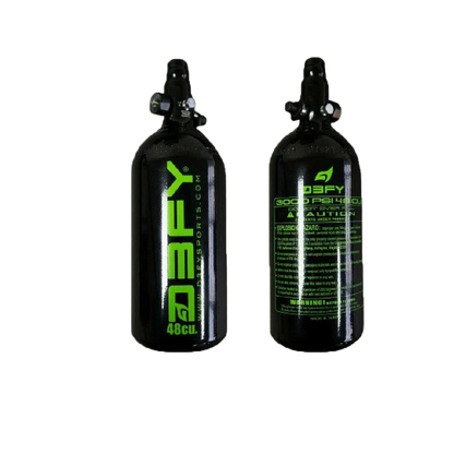 D3FY (Defy) Compressed Air Tank - (48ci, Aluminum Basic) Black/Green