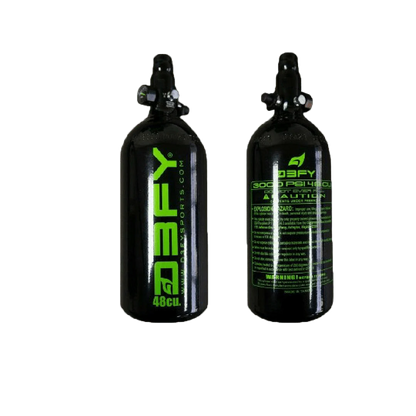 D3FY (Defy) Compressed Air Tank - (48ci, Aluminum Basic) Black/Green