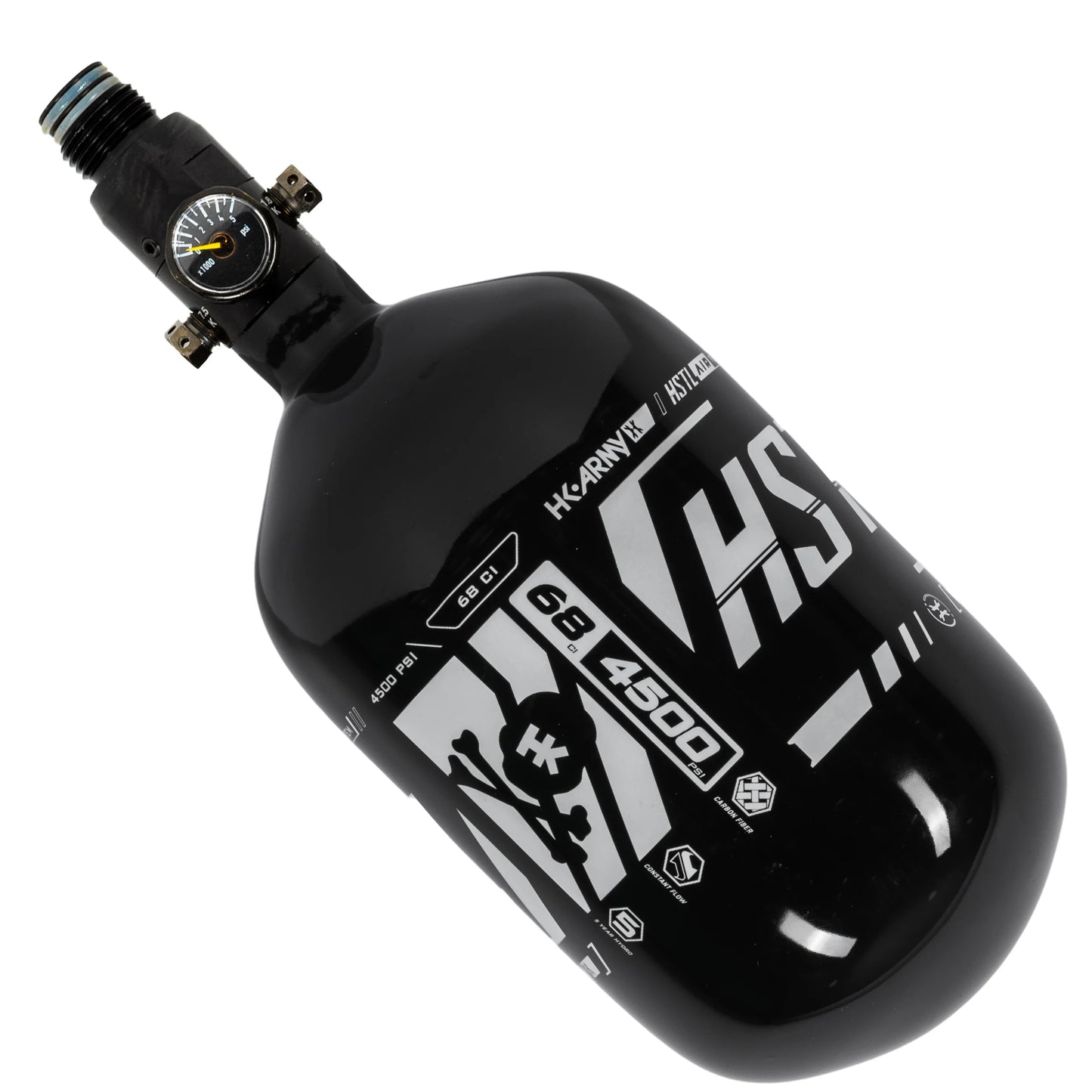 HK HSTL Air Tank - (68ci/ 4500psi) Black / White